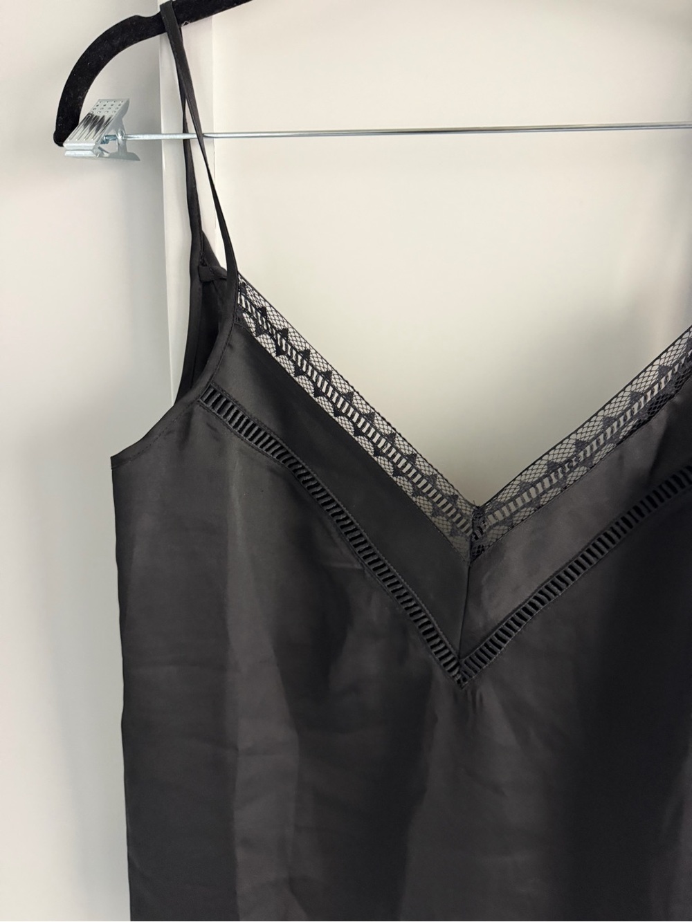 Etam Black Lingerie-Style Camisole with Lace Detail - Size Small Like new - Picture 10 of 11